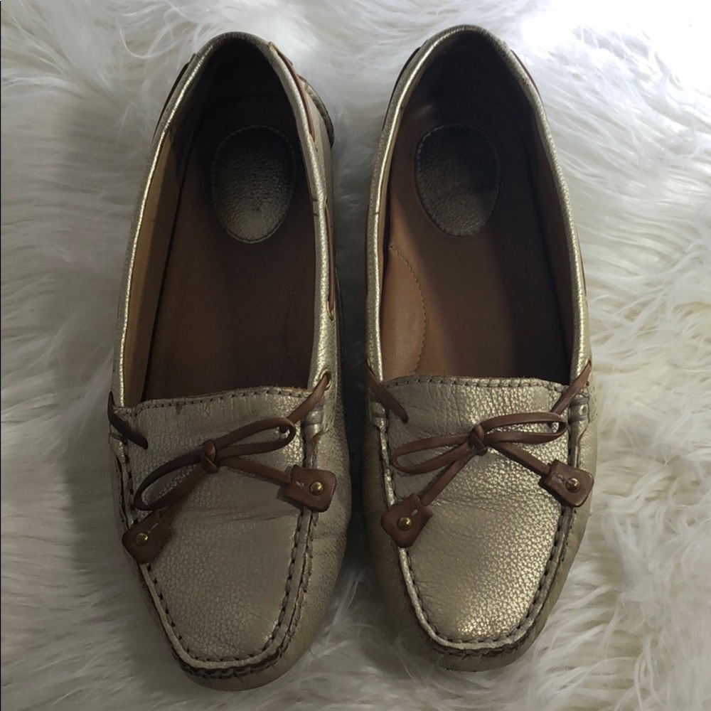 Clark’s gold metallic during shoes flats size 6M